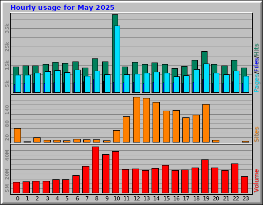 Hourly usage for May 2025